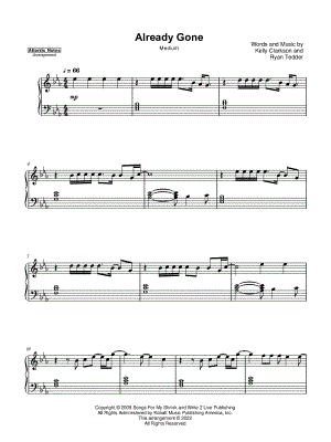 Already Gone [medium] by Atlantic Lights - Sheet Music