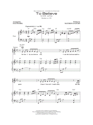 To Believe by Stan Pethel - Sheet Music