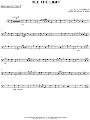 I See the Light - Bass Clef Instrument from Tangled - Sheet Music