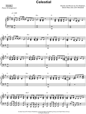 Celestial by KimBo - Sheet Music