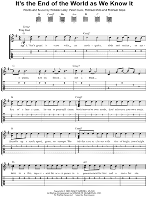 It's the End of the World As We Know It