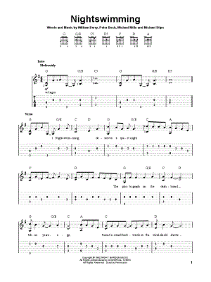 Nightswimming by R.E.M. - Sheet Music