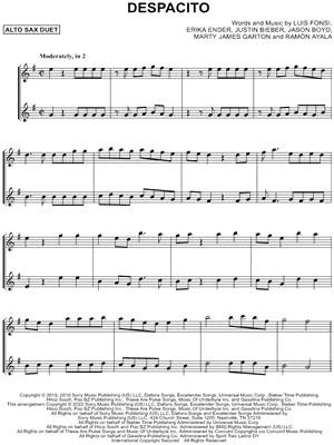 Despacito - Alto Saxophone Duet