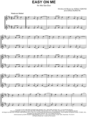 Easy on Me - Alto Saxophone Duet