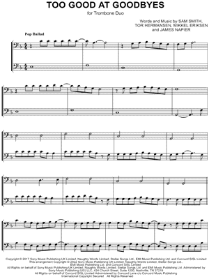 Too Good at Goodbyes - Trombone Duet