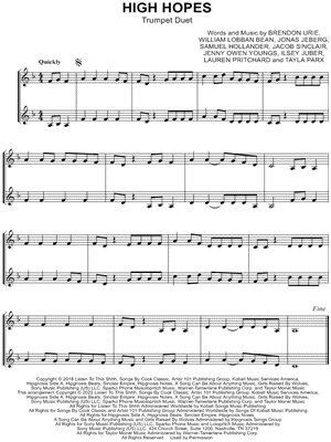 High Hopes - Trumpet Duet