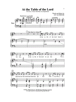 At the Table of the Lord