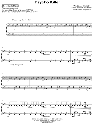 Psycho Killer by Sheet Music Boss - Sheet Music