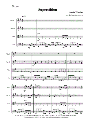 Superstition by Bojana Jovanovic - Sheet Music
