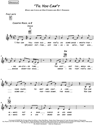 'Til You Can't by Cody Johnson - Sheet Music