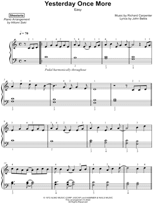 Yesterday Once More [easy]