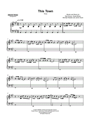 This Town [easy] by Atlantic Lights - Sheet Music