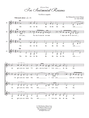 (I Love You) For Sentimental Reasons