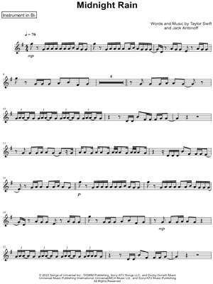 Midnight Rain - Bb Instrument