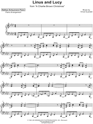 Linus and Lucy (Peanuts Theme) by Nathan Schaumann - Sheet Music
