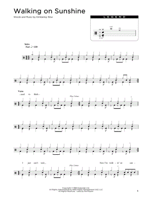Walking on Sunshine by Katrina & The Waves - Sheet Music