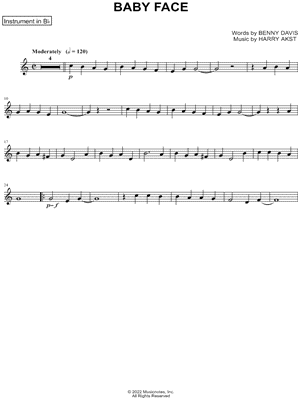 Baby Face - Bb Instrument