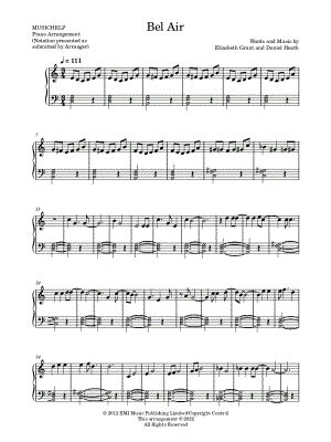 Bel Air by MUSICHELP - Sheet Music