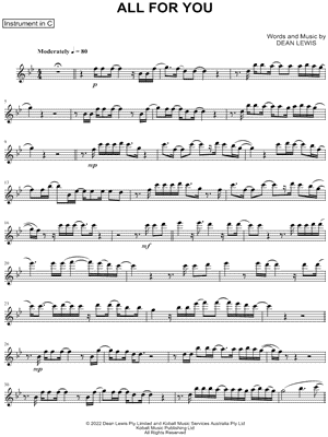 All for You - C Instrument