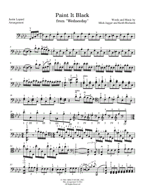 Wednesday Plays the Cello (Paint It Black)