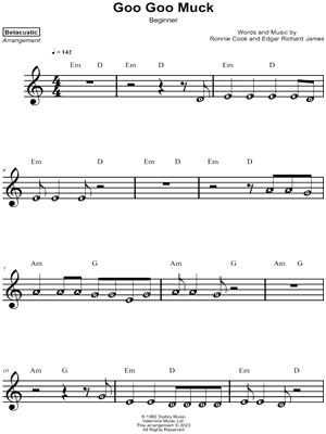 Goo Goo Muck [beginner] by Betacustic - Sheet Music