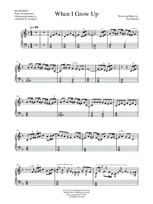 When I Grow Up by MUSICHELP - Sheet Music