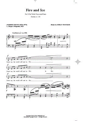 Fire and Ice by Emily Crocker - Sheet Music