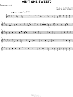 Ain't She Sweet - C Instrument