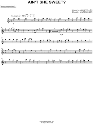 Ain't She Sweet - Eb Instrument