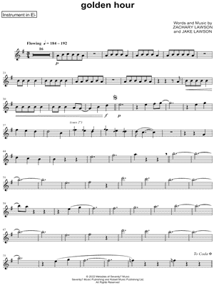 golden hour - Eb Instrument