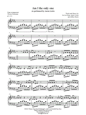 Am I the Only One by Wouter Bruinsma - Sheet Music