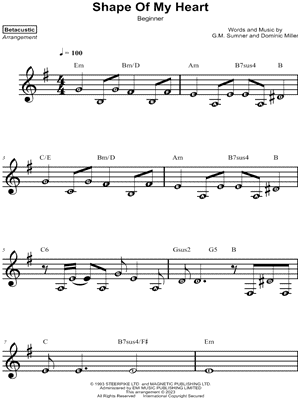 Shape of My Heart [beginner]