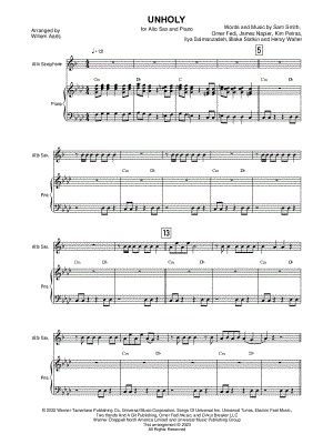 Unholy - Alto Saxophone & Piano