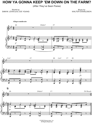 How Ya Gonna Keep 'Em Down on the Farm (After They've Seen Paree)