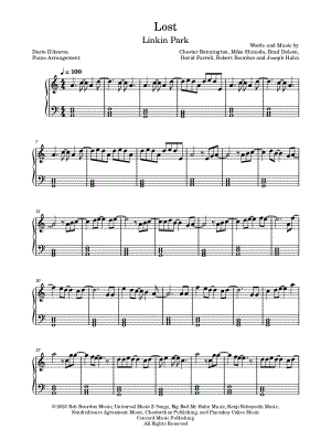 Lost by Dario D'aversa - Sheet Music
