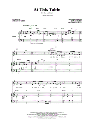 At This Table by Idina Menzel - Sheet Music