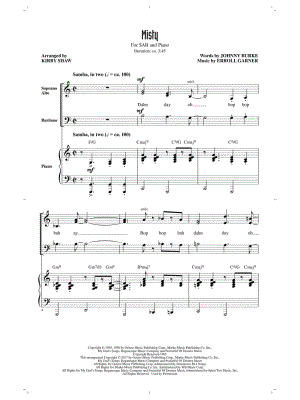 Misty by Kirby Shaw - Sheet Music
