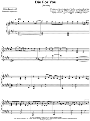 Die for You (Remix) by Eliab Sandoval - Sheet Music