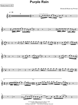 Purple Rain - Eb Instrument
