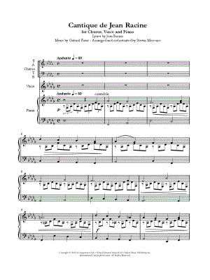 Cantique de Jean Racine by Andrea Bocelli - Sheet Music