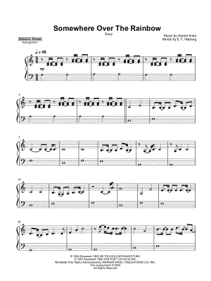 Somewhere Over the Rainbow [easy]