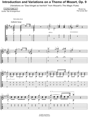 Introduction and Variations of a Theme of Mozart, Op. 9