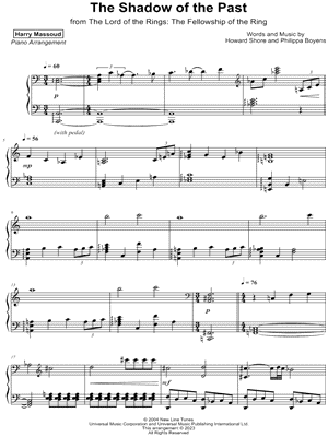 The Shadow of the Past by Harry Massoud - Sheet Music