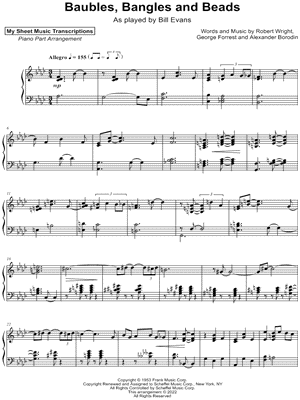 Baubles, Bangles and Beads (Bill Evans)
