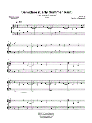 Samidare (Early Summer Rain) by Atlantic Lights - Sheet Music