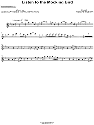 Listen to the Mocking Bird - Eb Instrument