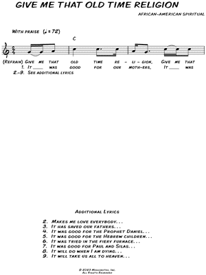 Give Me That Old Time Religion