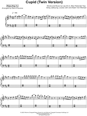 Cupid (Twin Version) by Dario D'aversa - Sheet Music