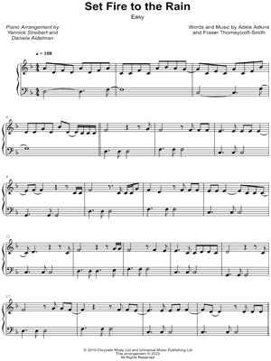 Set Fire to the Rain [easy] by Yannick Streibert - Sheet Music