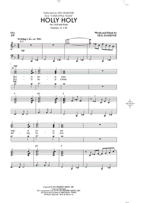 Holly Holy by Neil Diamond - Sheet Music